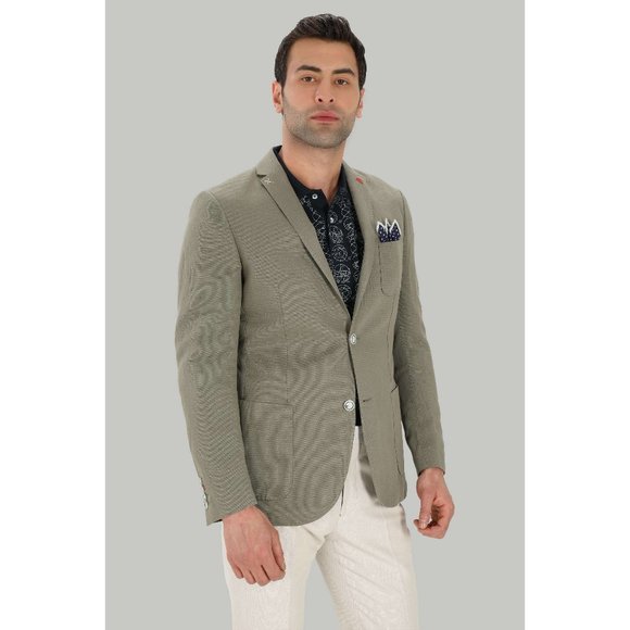 TWEEN Green - Khaki - Blazer (Slim Fit) - Picture 1 of 3